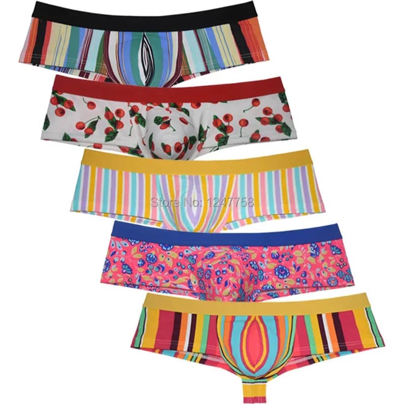 Uomini razilain Bikini Cheek Bulge boxer intimo Swim Skimpy Trunk Mini Shorts uomo boxer Cueca Masculina