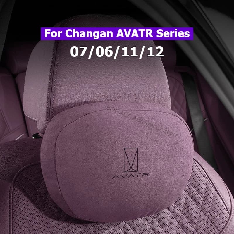 Per Changan AVATR 07 06 11 12 Seggiolino auto Poggiatesta Cuscino per il collo Pelle scamosciata Cuscino morbido Supporto lombare per la vita Accessori interni
