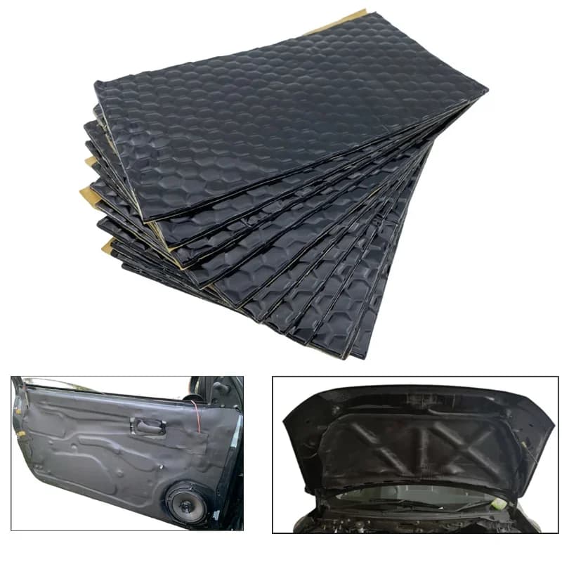 Car Sound Absorbent Mat for Butyl Rubber 20x10 cm 2mm 1 pc Insomorizing Depreciation Mat for Car Hood Bag