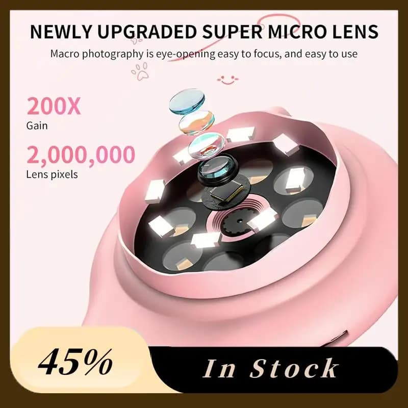 A78K Nuovo microscopio per bambini - Microscopio digitale con lente d'ingrandimento portatile portatile per bambini Giocattoli scientifici educativi