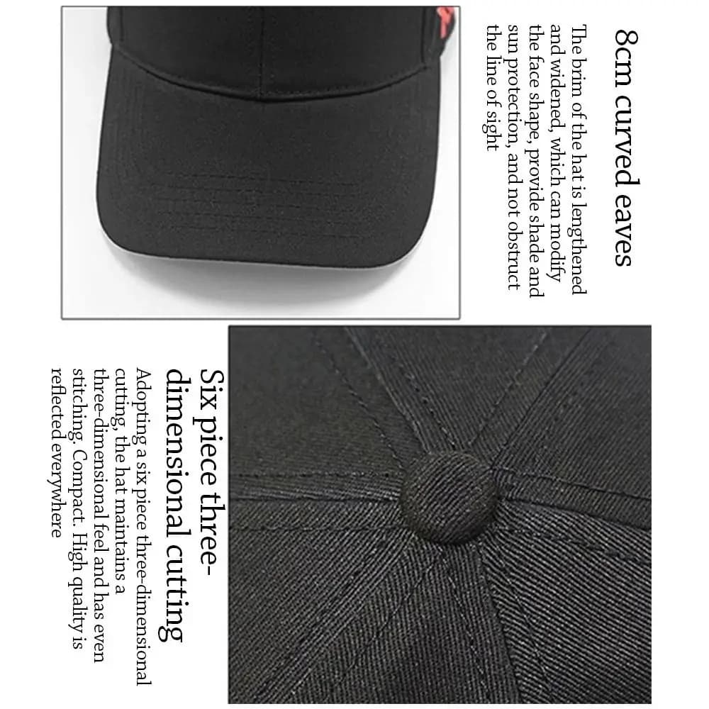 Cappelli per protezione solare hip-hop in cotone Cappellini snapback casual lavabili regolabili Protezione solare morbida Cappellini da baseball di grandi dimensioni