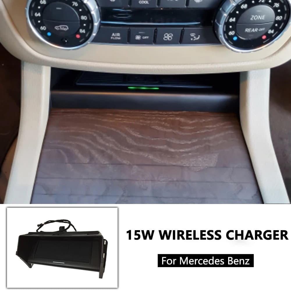 Caricabatteria senza fili per auto Per Mercedes Benz GLS GLE GL ML X166 W166 C292 2012-2018 Supporto per telefono Supporto per supporto Accessori Interni