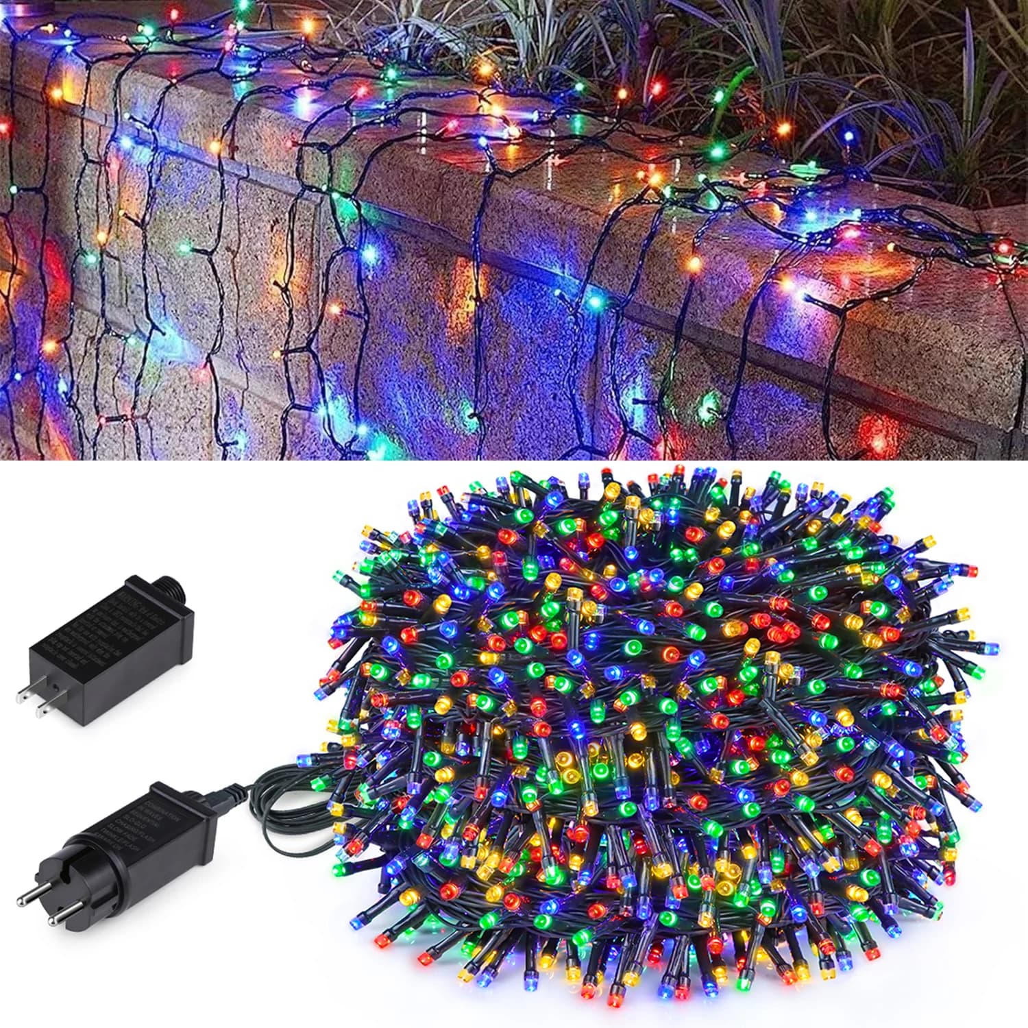 10m-100m Striscia LED Luci natalizie AC110V 220V-DC24V 8 modalità Sala per feste per interni Giardino esterno Patio Lampada decorativa per prato