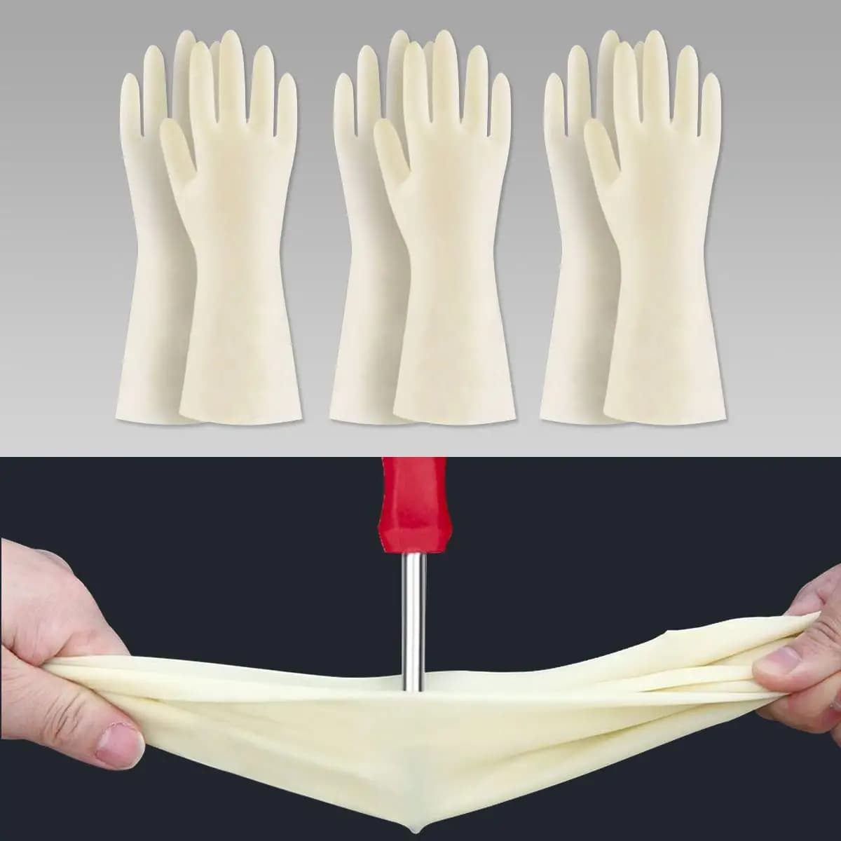 Nitrile Cleaning Gloves, Heavy Duty Dishwashing Gloves, Reusable Medium Gloves for Kitchen, Bathroom, Gardening, Working, Pet Ca