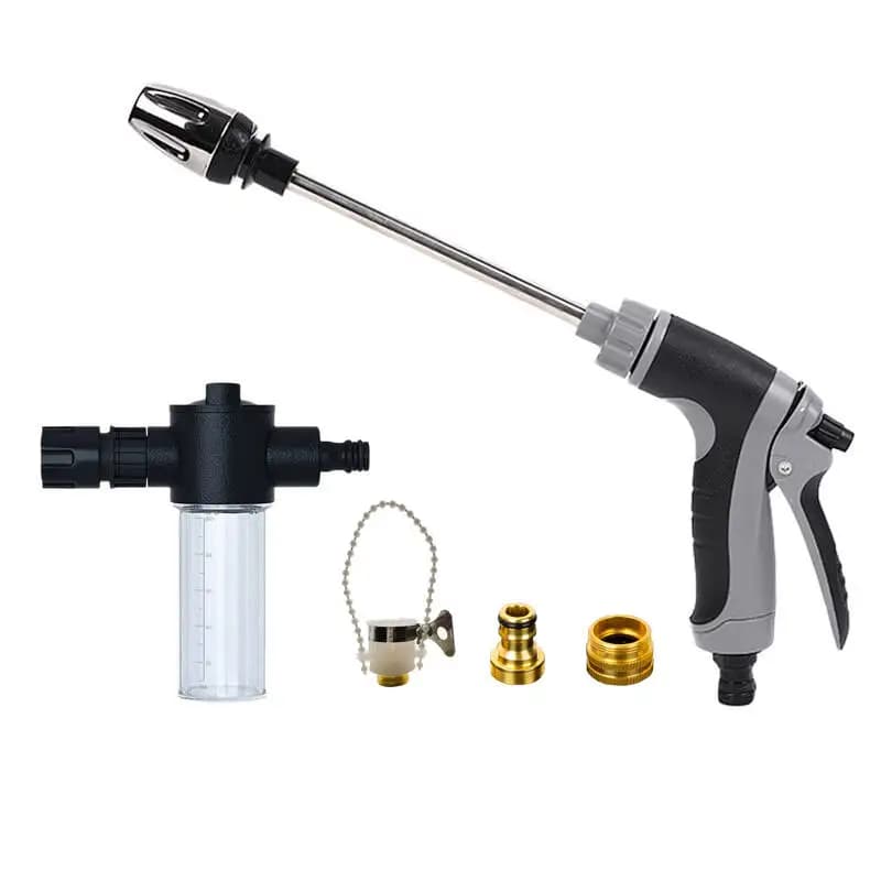 Pistola ad acqua ad alta pressione portatile per lavaggio auto, attrezzo per la pulizia di veicoli, ugello per irrigazione giardino/prato, lancia schiuma, irrigatore.