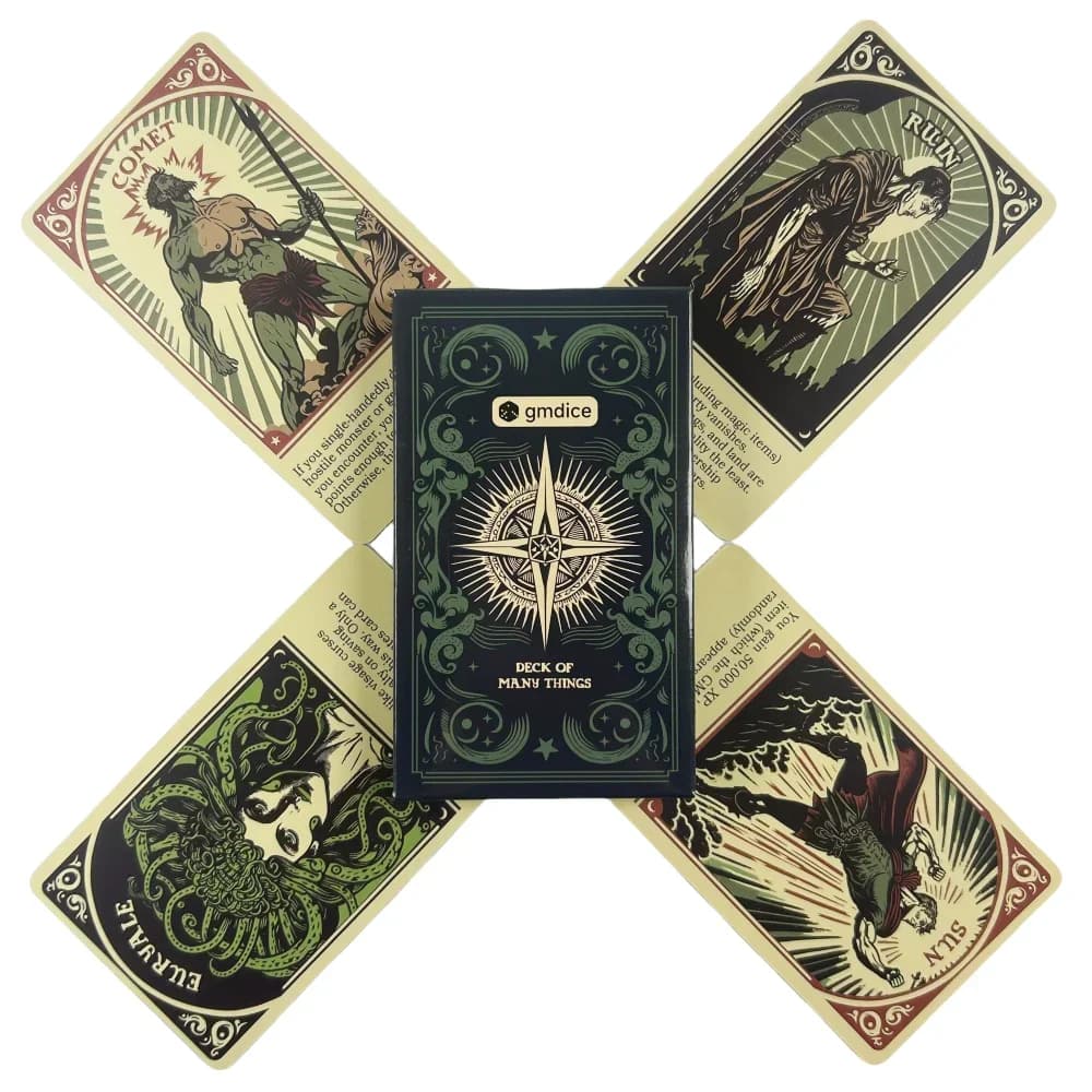 Mazzo di Carte Oracolo 'Deck of Many Things', Edizione Divinazione Inglese con 22 Carte Tarocchi, Giochi da Tavolo