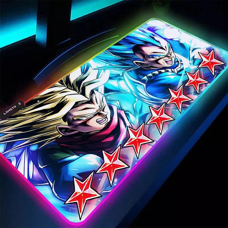 Mouse RGB Dragon Ball Z 90x40cm Retroilluminated for Gamer LED Keyboard Rubber Desk Mat Tapis Souris Gaming Mousepad