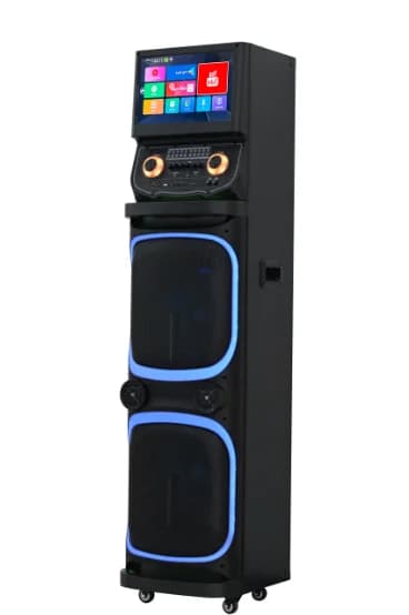 Touch Screen Wi-Fi Speaker With RGB LED Lights For 5.0 Android System Party Trolley Speaker For Computer & Mobile Phone