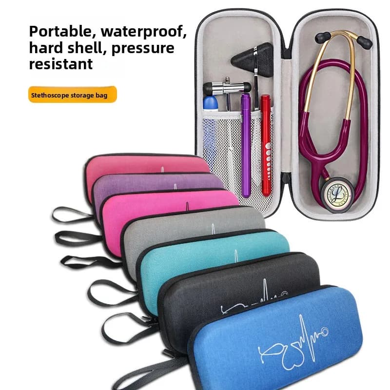 Custodia Portatile per Stetoscopio in EVA, Kit di Pronto Soccorso da Viaggio con Tasche a Rete, Organizer Multifunzionale a Strati