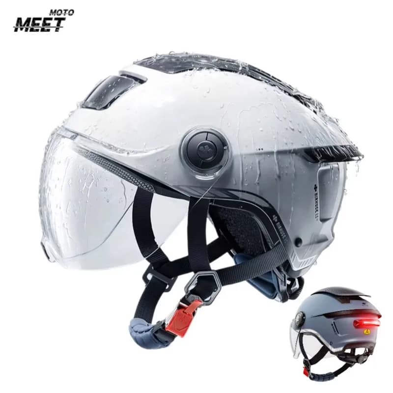 BIBEE 3.0 Motorcycle Helmets Men Women Breathable Motorbike 3/4 Open Face Helmets Electric Jet Scooter Half Helmets Capacete