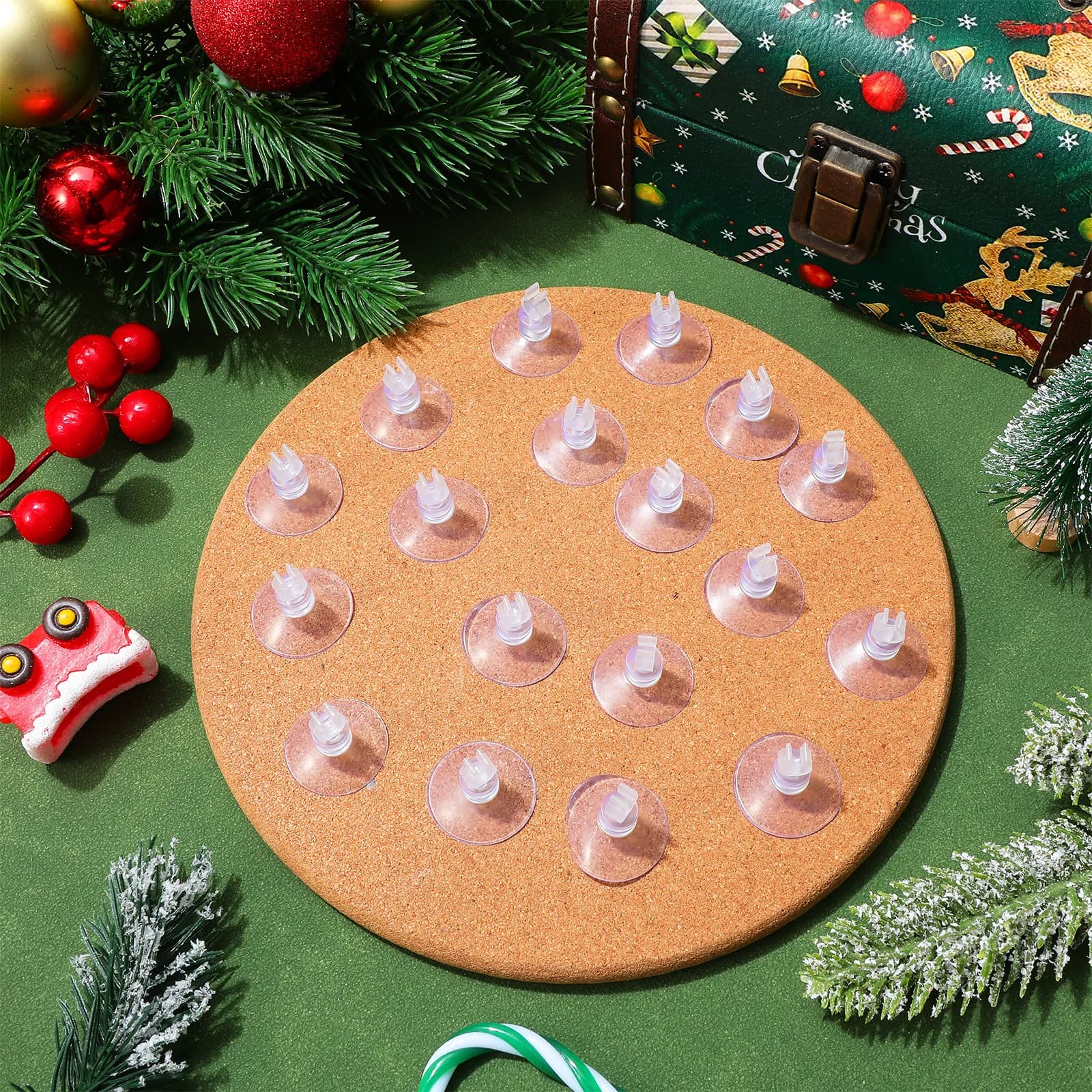 20 Pezzi Mini Ganci Trasparenti a Ventosa Riutilizzabili per Appendere Luci Natalizie da Esterno, Decorazioni per Finestre e Acquari