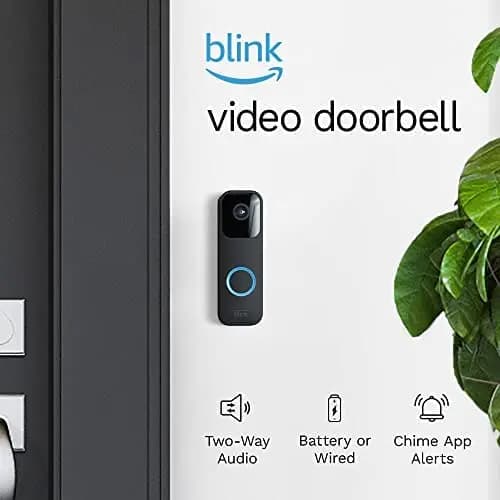 Campanello Video Ricondizionato con Video HD, Audio Bidirezionale, Avvisi di Movimento, Compatibile con Alexa - Cablato o Wireless (Nero)