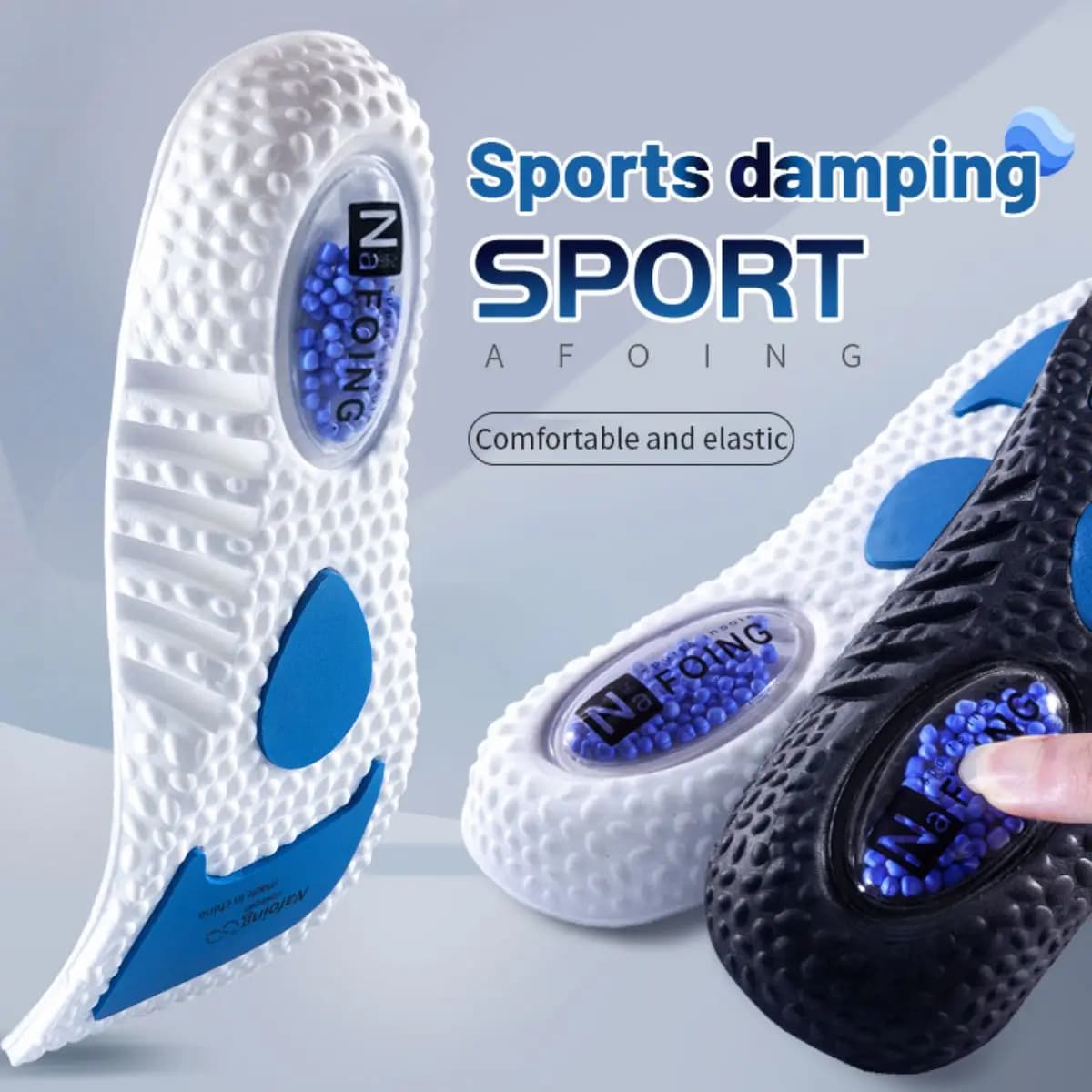 1Pair Aggiornamento Sport Assorbimento Degli Urti Sottopiede PU Memory Foam Traspirante Supporto Dell'arco plantare Scarpe Ortopediche Pad per Uomini Donne Piedi Cura