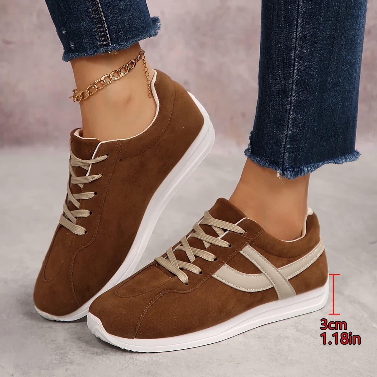 Women's Casual Breathable Sports Shoes Spring Autumn Seasonal Retro Style Round Toe Comfortable Flat Shoes for Women