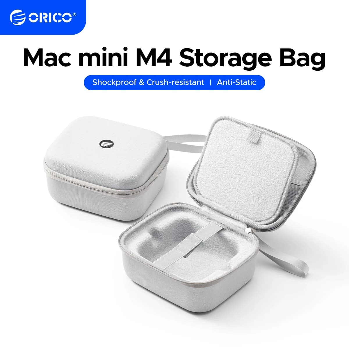 ORICO Organizer Travel Case Bag per Mac mini M4/M4 Pro 2024 Custodia da trasporto portatile per cavi, caricabatterie, mouse, power bank e accessori