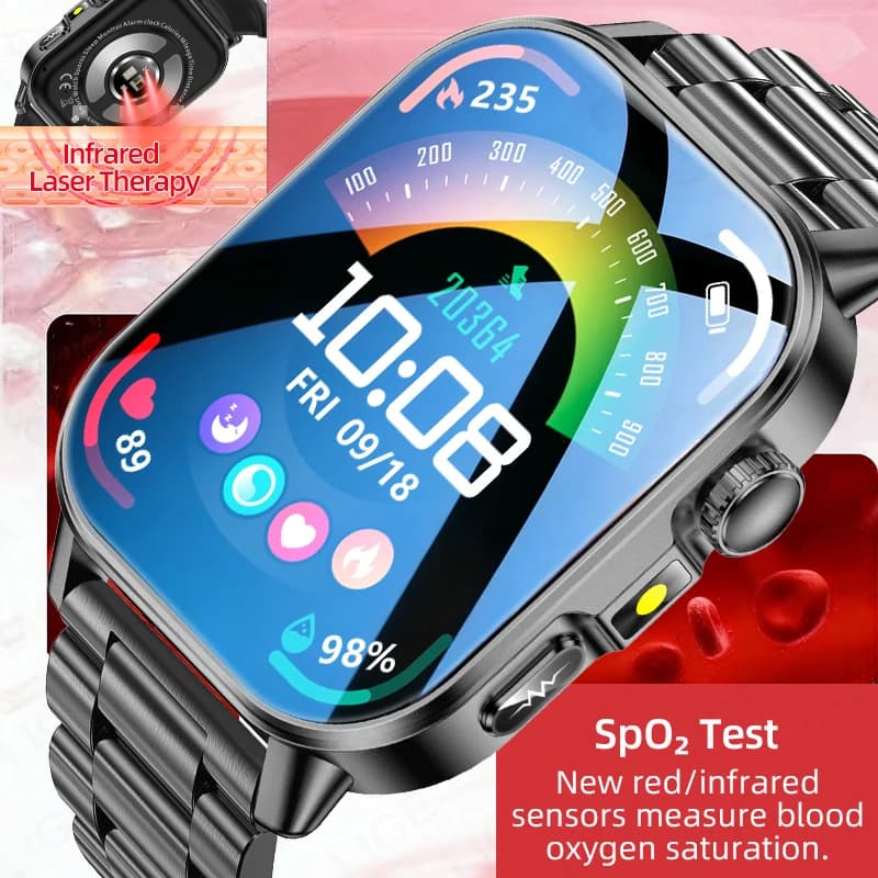 New Smartwatch 2026 with ECG+HRV for Diagnosis and Health Analysis, Blood Pressure, Lipids, Urico Acid, Female Health Tracker