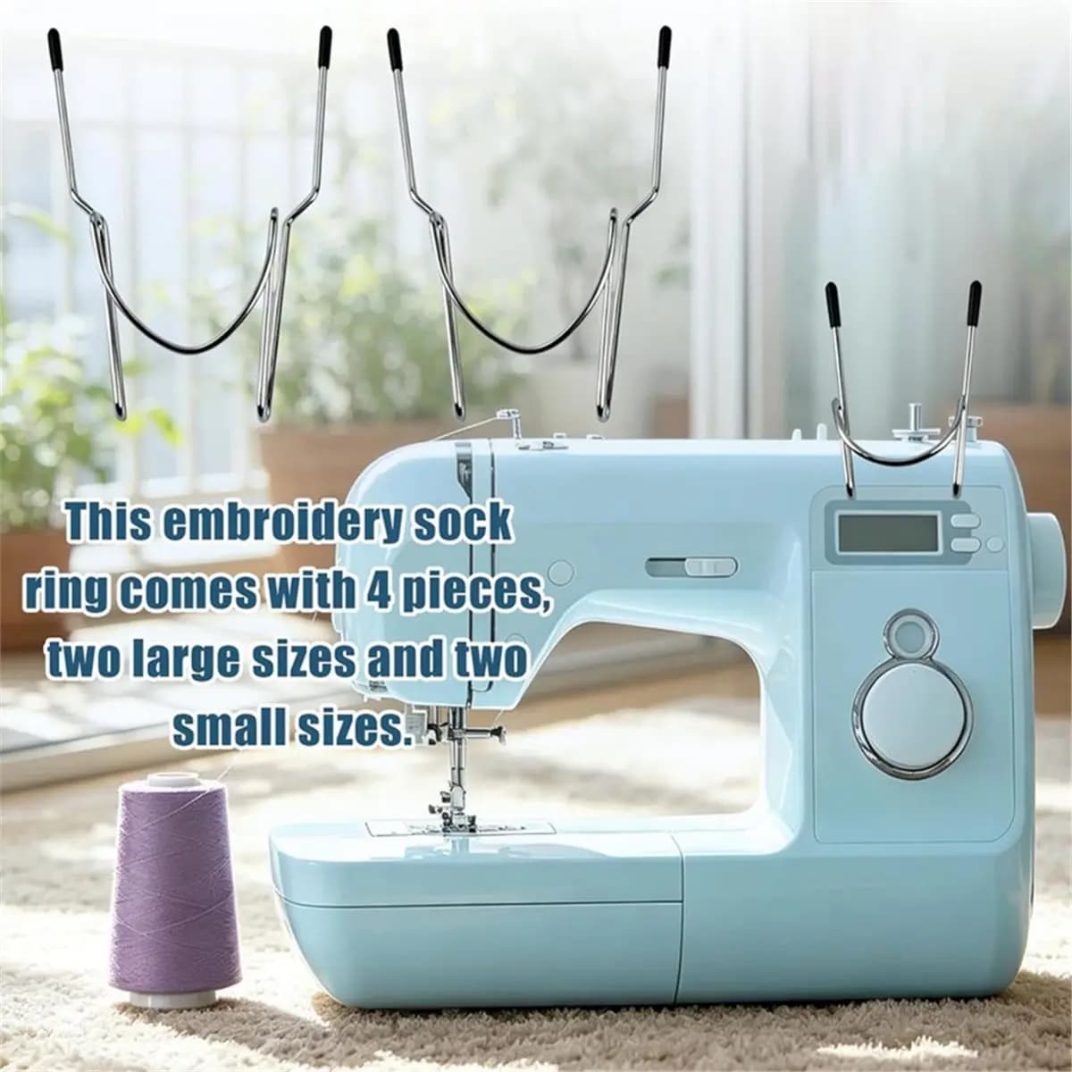 3 Sock Hoop Embroidery Machine Hooping Hoop Aid / Hoops Fit for Embroidery Machine 2xAdults and 1xKids