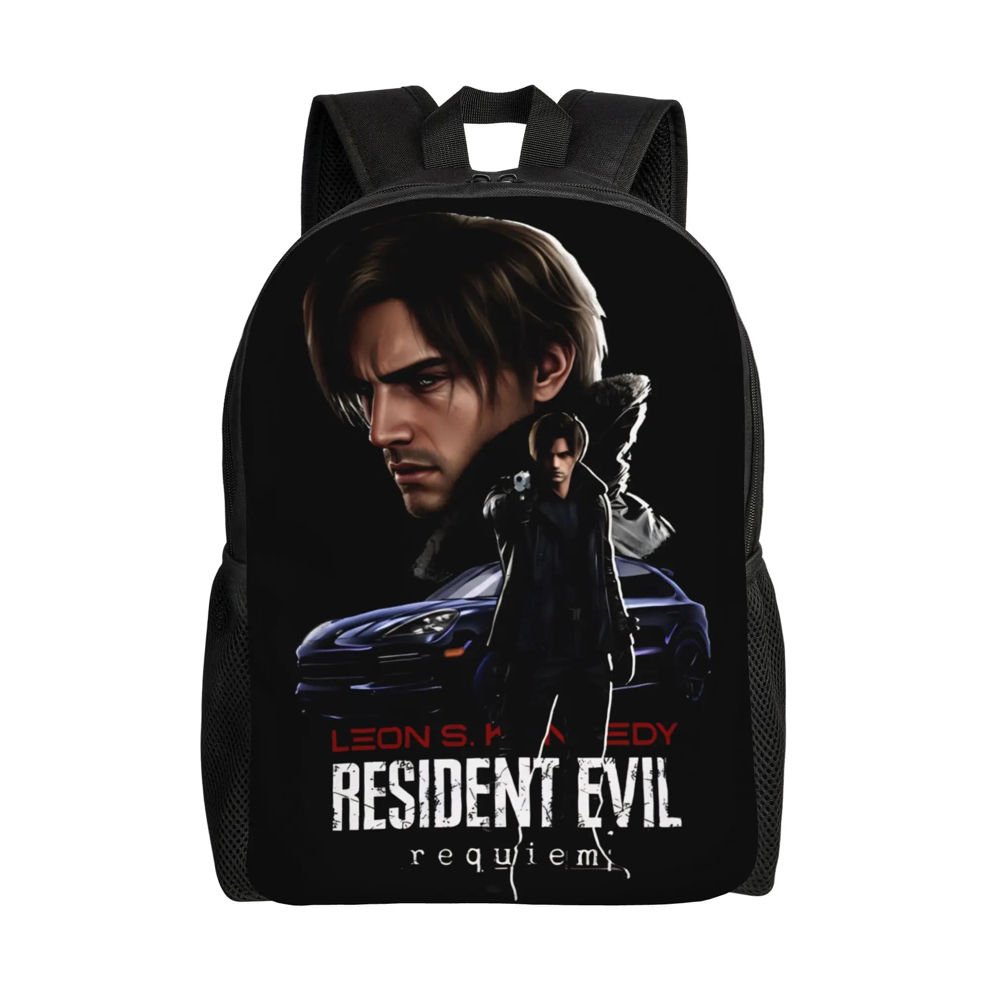 Leon The Chad Kennedy - Zaino Resident Evil Requiem Zaini in poliestere per ragazzo e ragazza Zaino resistente e alla moda per la scuola superiore