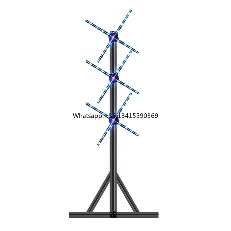 HDFocus Event Decor Alta risoluzione 65 cm 4 pale Ventilador Holografico Pubblicità Attrezzatura da gioco Ventilatore ologramma 3D