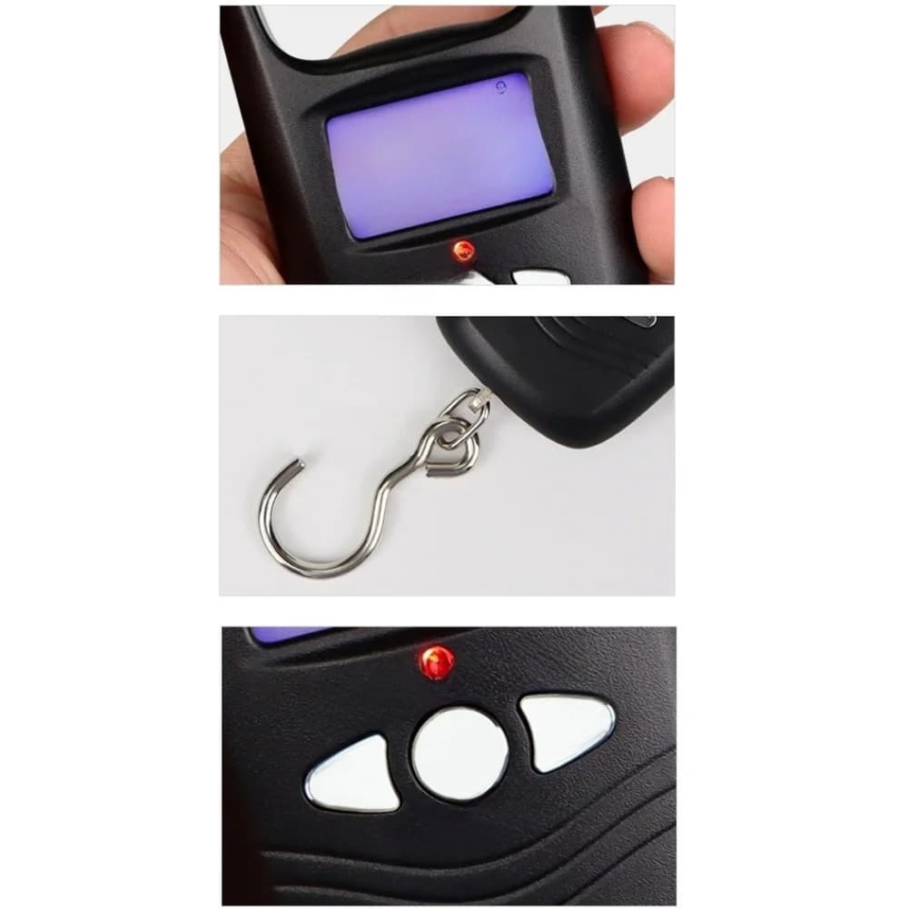 Digital Luggage Scale with 50kg Range and 5g Increment kg lb jin oz Modes Tare Button Compact 13.5x9.5x3.5cm Size