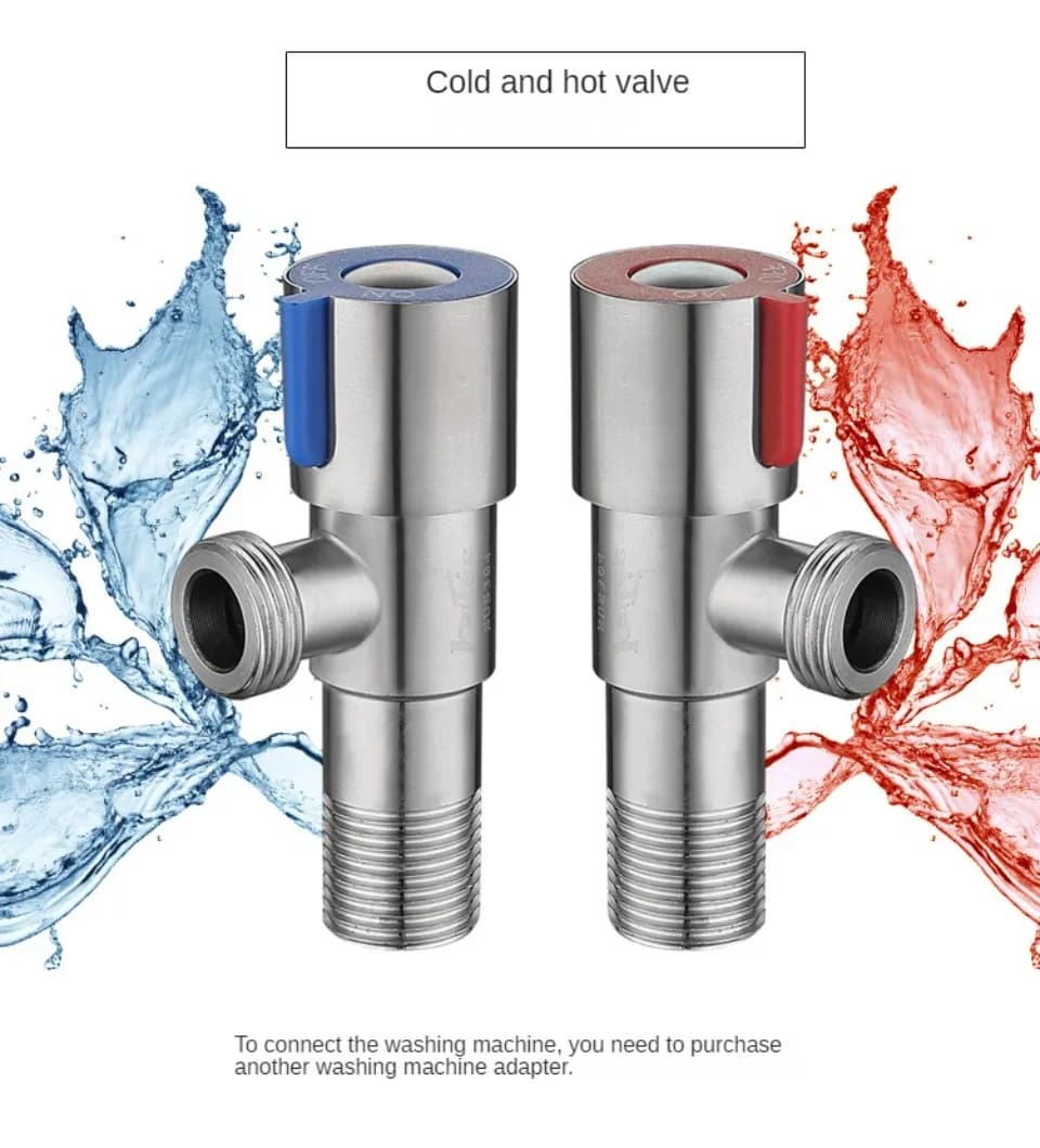 Rubinetti per lavabo da bagno rubinetti valvola di arresto ad angolo lavello rubinetto per bagno nichel spazzolato monoforo bagno wc Bidet doccia