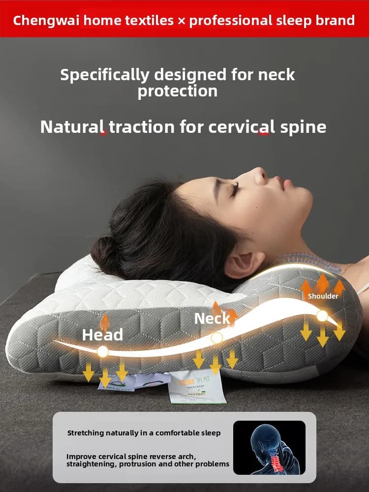 Outside the city reverse traction latex pillow to help sleep a pair of special pillow cores for cervical spine pillow to support