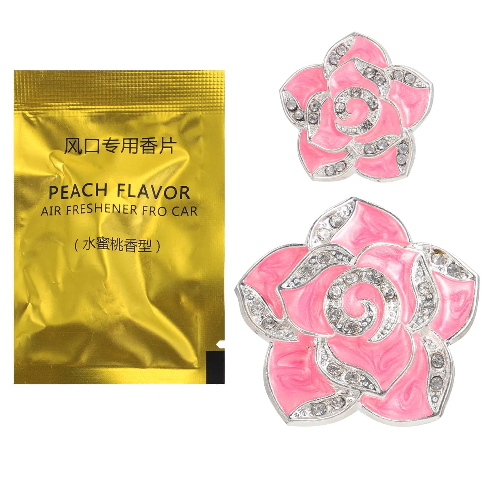 2 Set di Deodoranti per Auto a Forma di Fiore, Clip per Bocchette di Ventilazione, Diffusore di Aromi, Decorazione Interna Auto, Profumo per Auto, Ornamento Regalo
