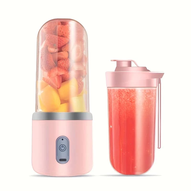 6 Blades USB Portable Juicer Maker, Juicer Fruit Juice CupAutomatic Small Electric Juicer Smoothie Blender lce CrushCup