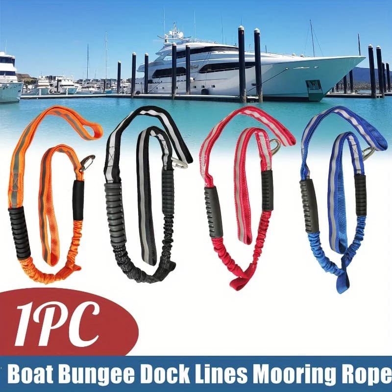 Lines Dock Elastic Cords Elastic Waist kayak shock absorbers Jet Ski Pontone Canoe Power with reflective strip