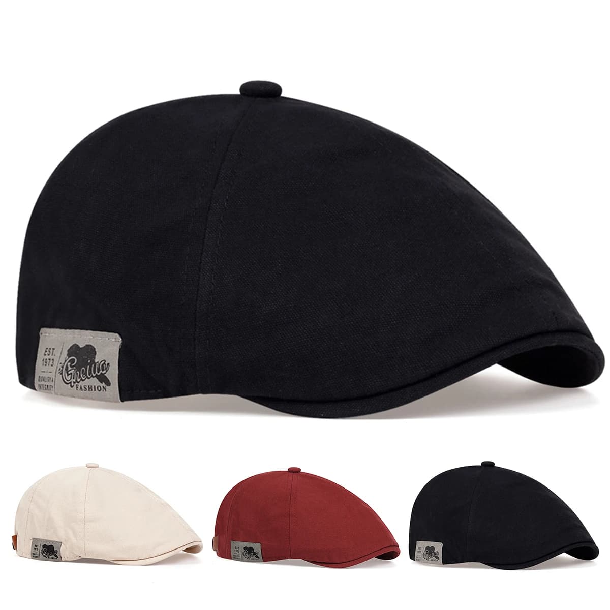 Adesivo per lettere laterali da uomo berretti da strillone cappelli per pittori britannici berretto piatto regolabile primaverile e autunnale berretto con visiera Hip Hop