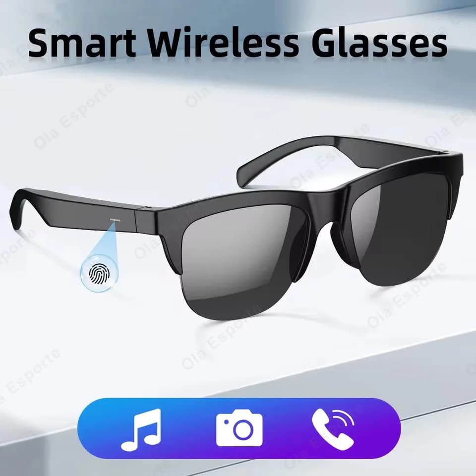 Occhiali Smart con Chiamata Bluetooth, Controllo Musica, Auricolari Wireless alla Moda, Regalo per Uomini e Donne, Occhiali da Sole Sportivi per Esterni 2026 Nuovi