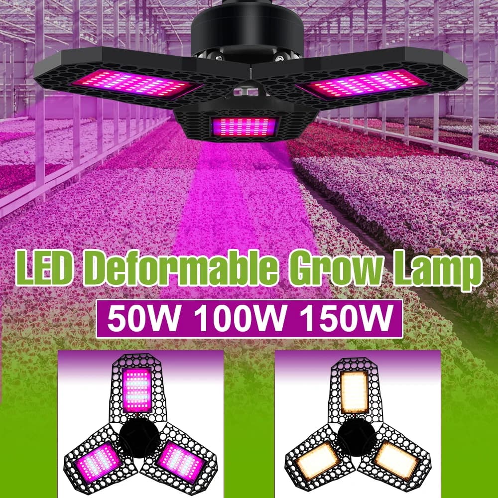 Lampadina LED per Coltivazione 150W, Spettro Completo E27, per Piante da Interno, Lamp per Serra, Tenda, Fiori, Semi, Frutta e Verdura