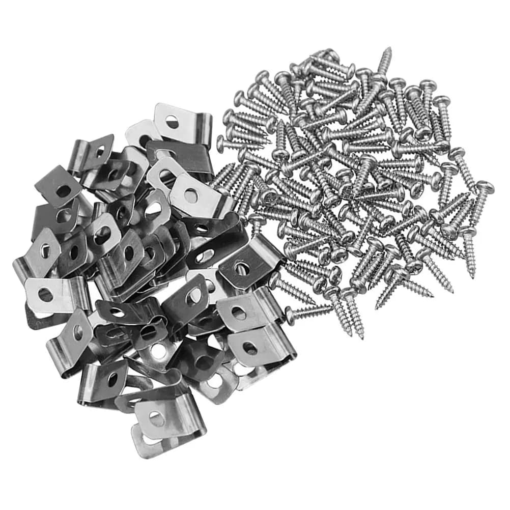 Clip in Filo Metallico 200pz, Fermagli Riutilizzabili per Recinzioni in Rete Metallica, Recinti per Animali, Acciaio Inossidabile Durevole