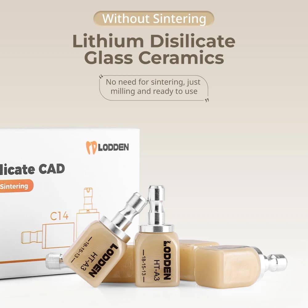 20 Pezzi Blocchi in Vetroceramica al Disilicato di Litio LODDEN HT/LT Senza Sinterizzazione per CAD/CAM Sirona, Materiali per Laboratorio Odontotecnico