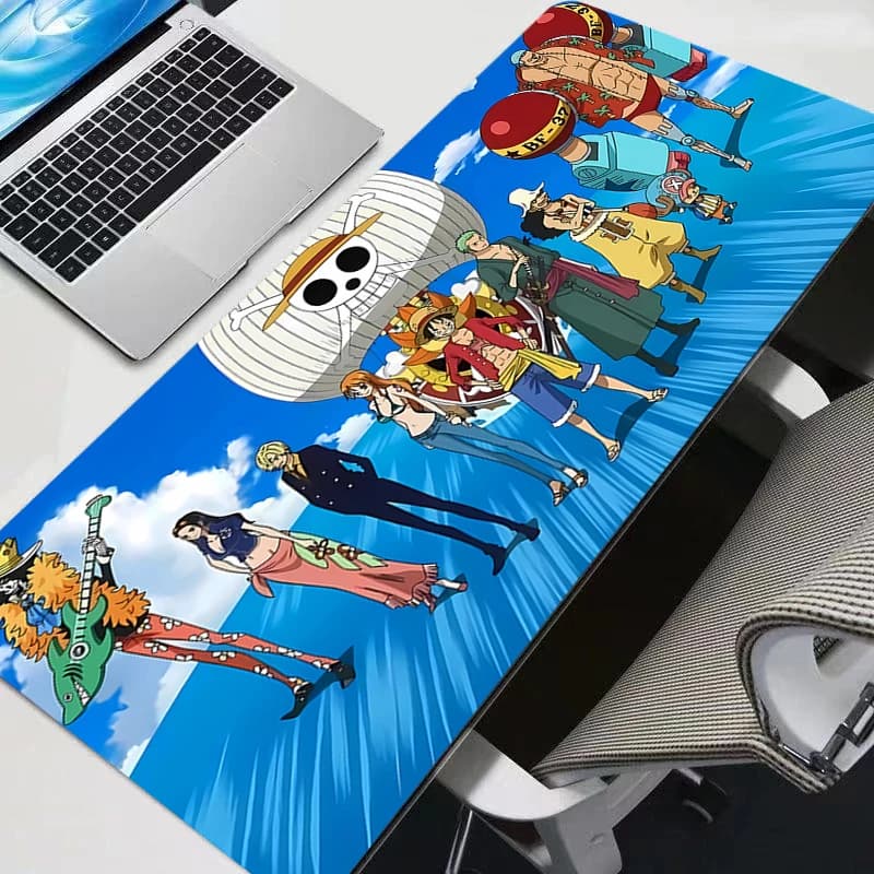 Tappetino per mouse One Piece Gamer PC Computer grande 900x400, tappetino da scrivania grande, tastiera, accessori da gioco anime, tappetino per mouse resistente.