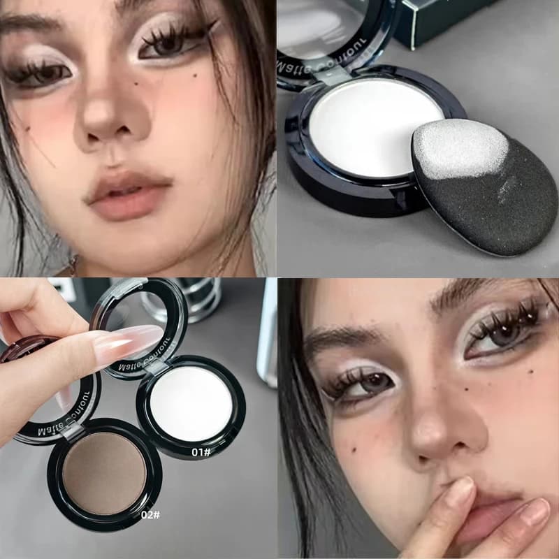 Palettes of opaque eye shadows Round black eyes Make natural durable eyes Palettes of highlighters for bright glitter shades
