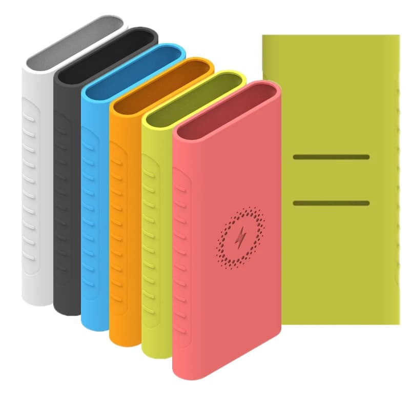 Soft silicone protective case for Xiaomi Power Bank 3 10000 MAh PLM13ZM Dual USB Power Bank model WPB15ZM