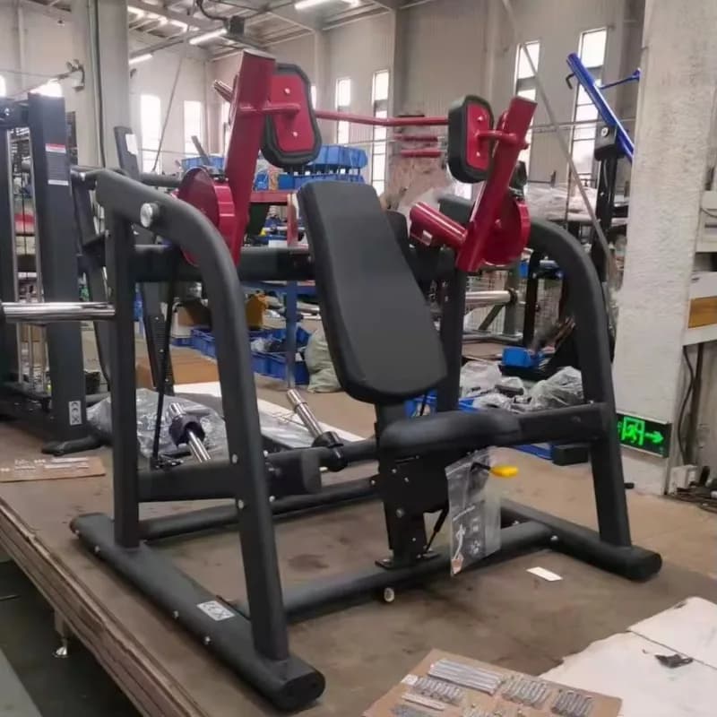 Commercial Fitness Equipment: Training Machine Arm and Back with Free Weights and Loading Plates