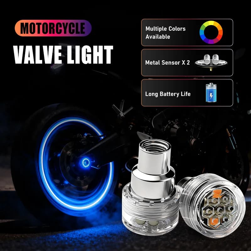 LED ruota di bicicletta per moto luce fluorescente valvola della gomma copertura della luce decorazione accessori per la modifica di moto per auto elettriche al neon