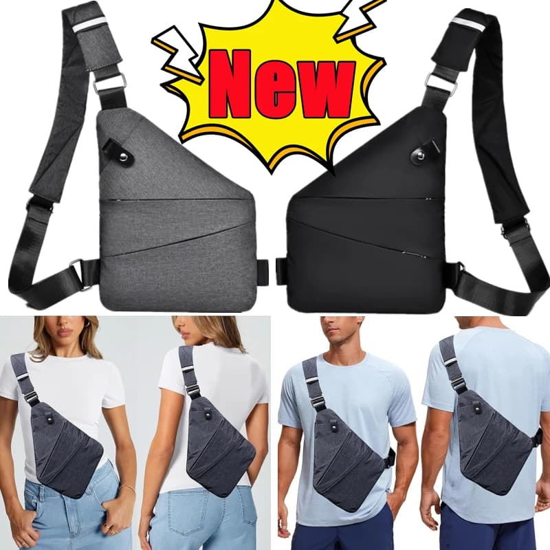 New personal non-theft shoulder bag for travel Sport Running invisible wallet for leisure Multi-functional men's chest bag