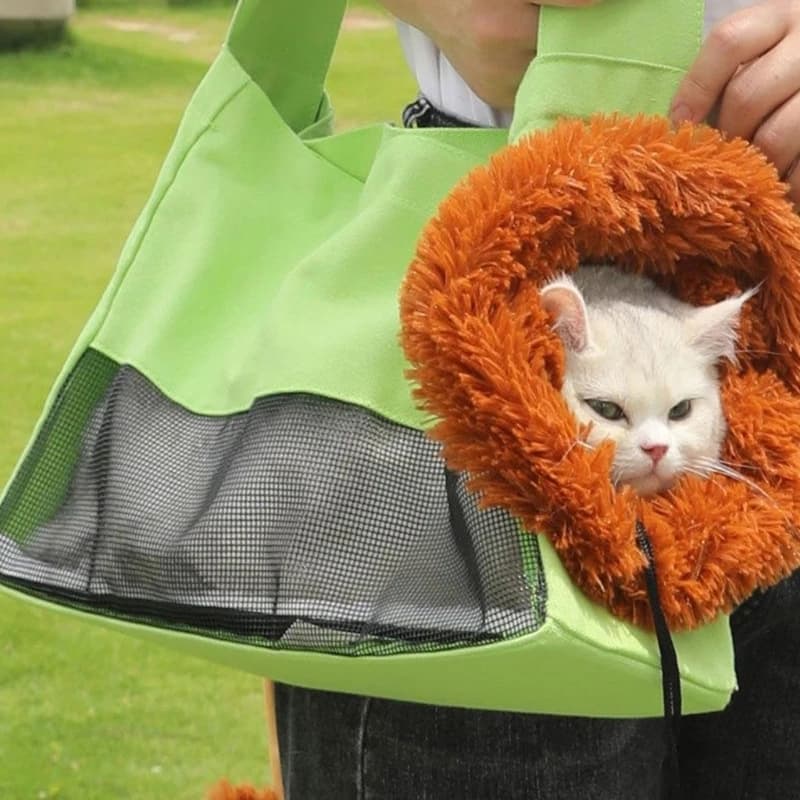 D0AD Borsa tote per gattini per viaggi Borsa a tracolla per cartoni animati per animali domestici Borsa per uscire da