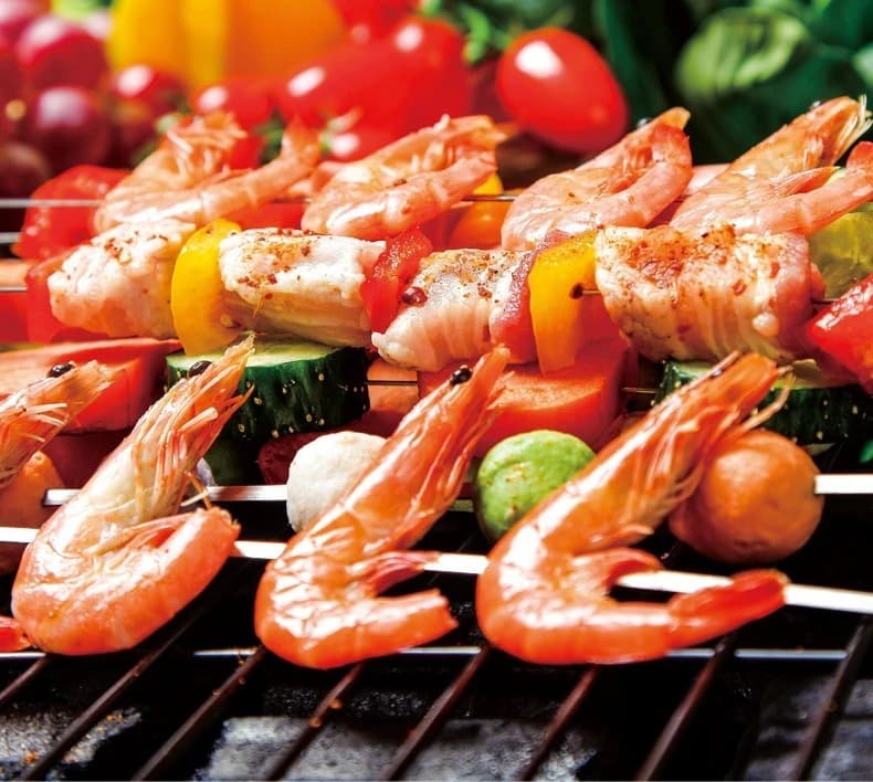 Exterior Titanium Barbecue Spiedini for Light Metal BBQ and Healthy Spiedini for Camping Barbecue