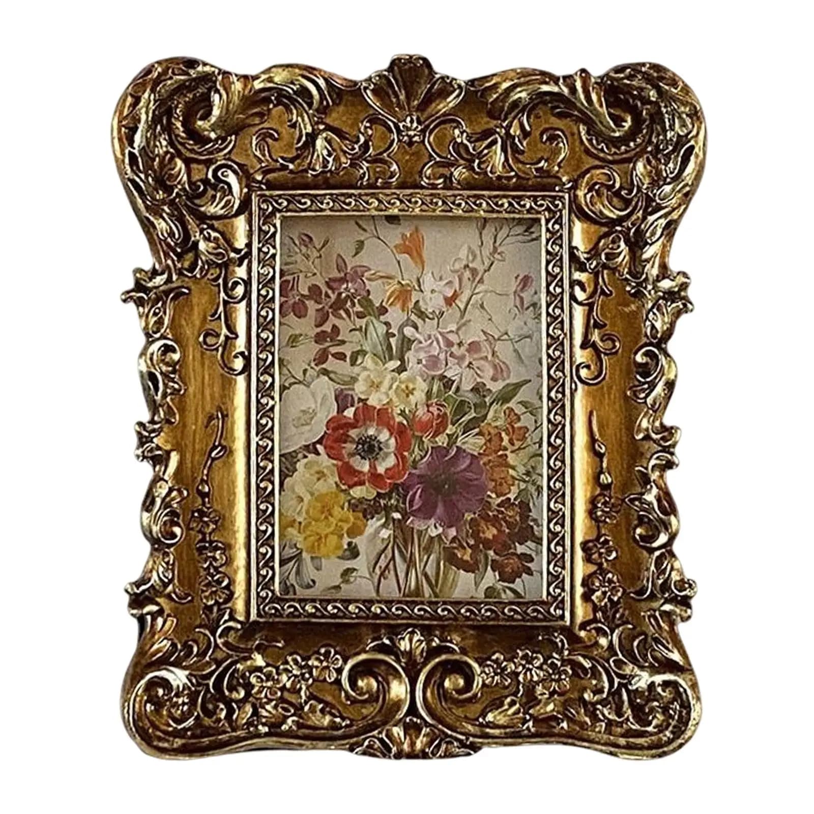 Portafoto floreale in rilievo Portafoto per esposizione Elegante tavolo decorativo da appendere alla parete Cornice per corridoio Decorazioni per la casa