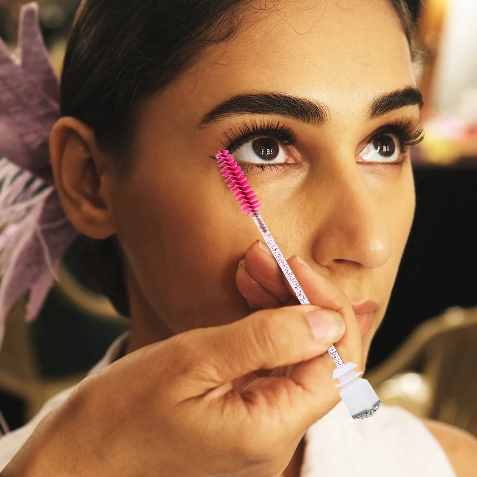 Set di 10 Flaconi Ricaricabili per Mascara, Tubetti Vuoti per Ciglia, Contenitori in Plastica Premium Facili da Trasportare con Applicatore Sigillato per Viaggi