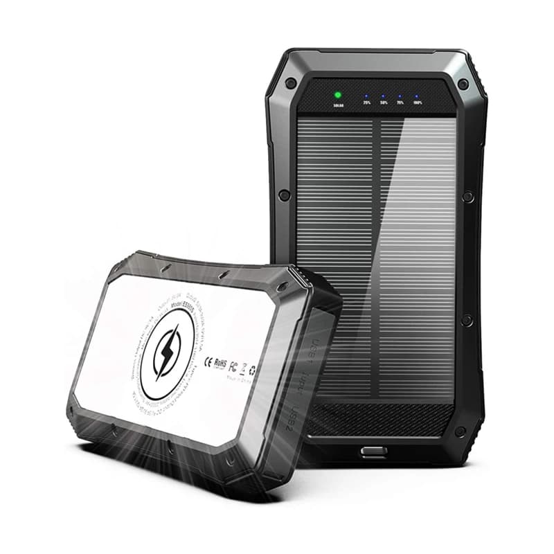 YX-ES980S.Power bank, ricarica rapida, ricarica wireless, ricarica solare, con luce da campeggio e spia, batteria da 20.000 mAh
