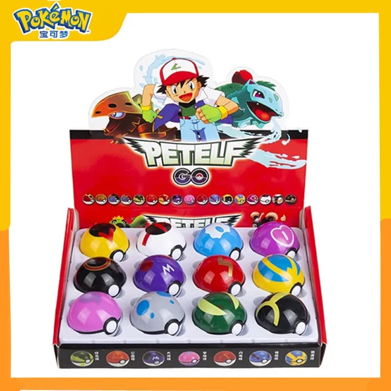 12 Pz/set Pokemon Poke Ball Figura Giocattoli Anime Pikachu Pocket Monster Pet Elfo PVC Figurine Action Collection Modello Bambole Regali