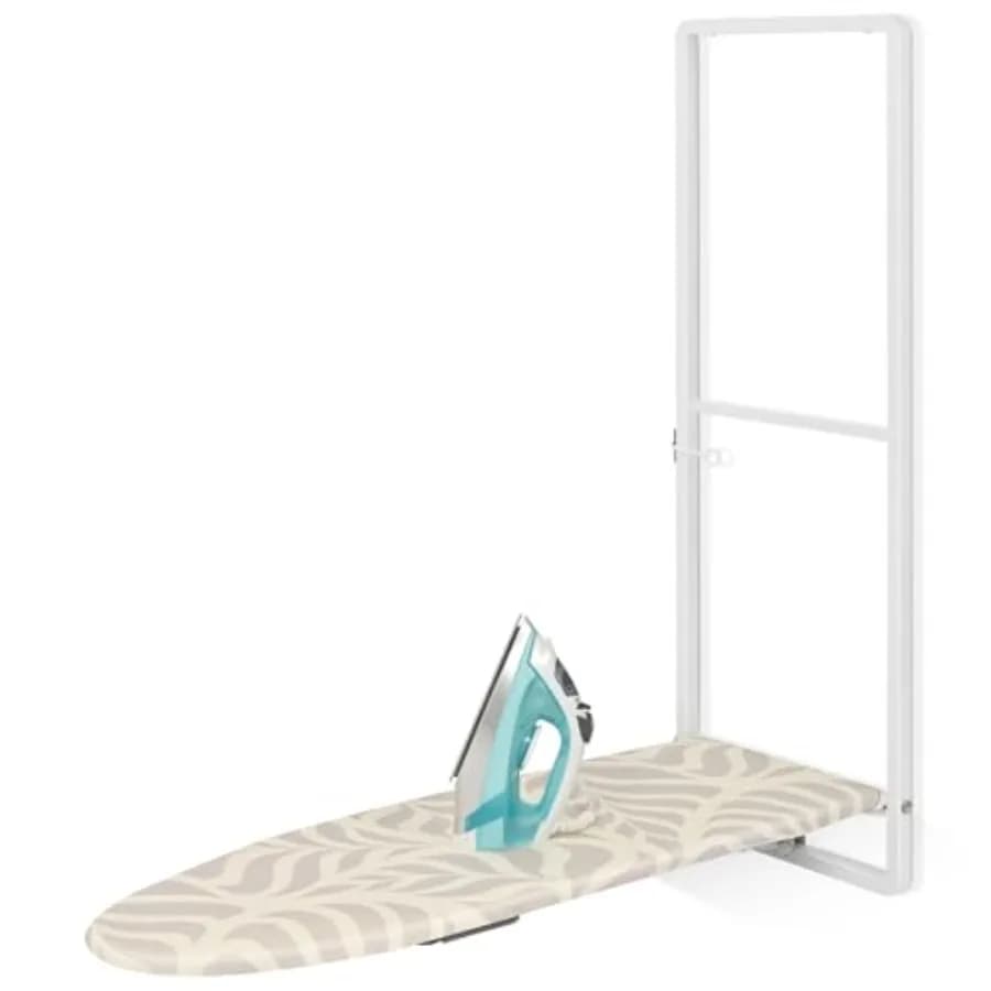 Asse da Stiro da Appendere Sopra la Porta con Supporto per Ferro da Stiro, 36" x 12", Compatta e Pieghevole per Spazi Ristretti, Rimovibile