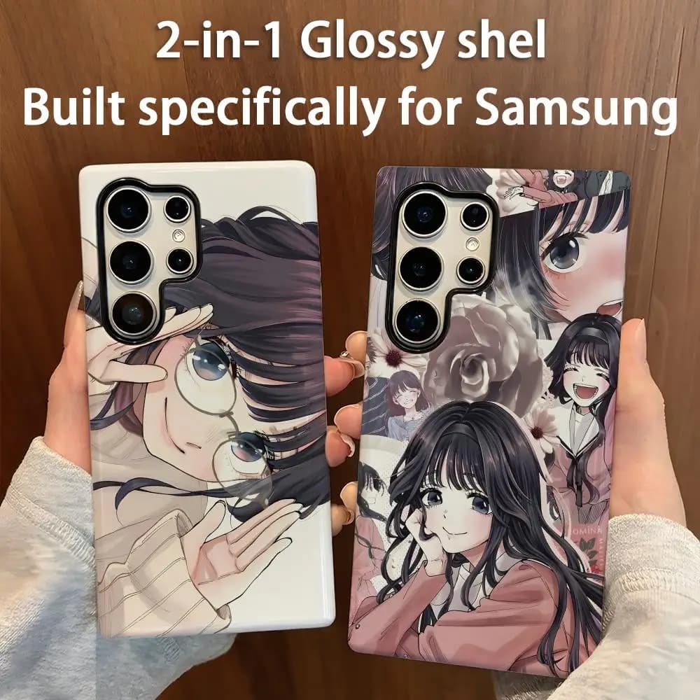 The Fragrant Flower Blooms With Dignity Phone Case 2-in-1 Glossy shell For Samsung Galaxy S25 S24 S23 S22 S21 Plus Ultra