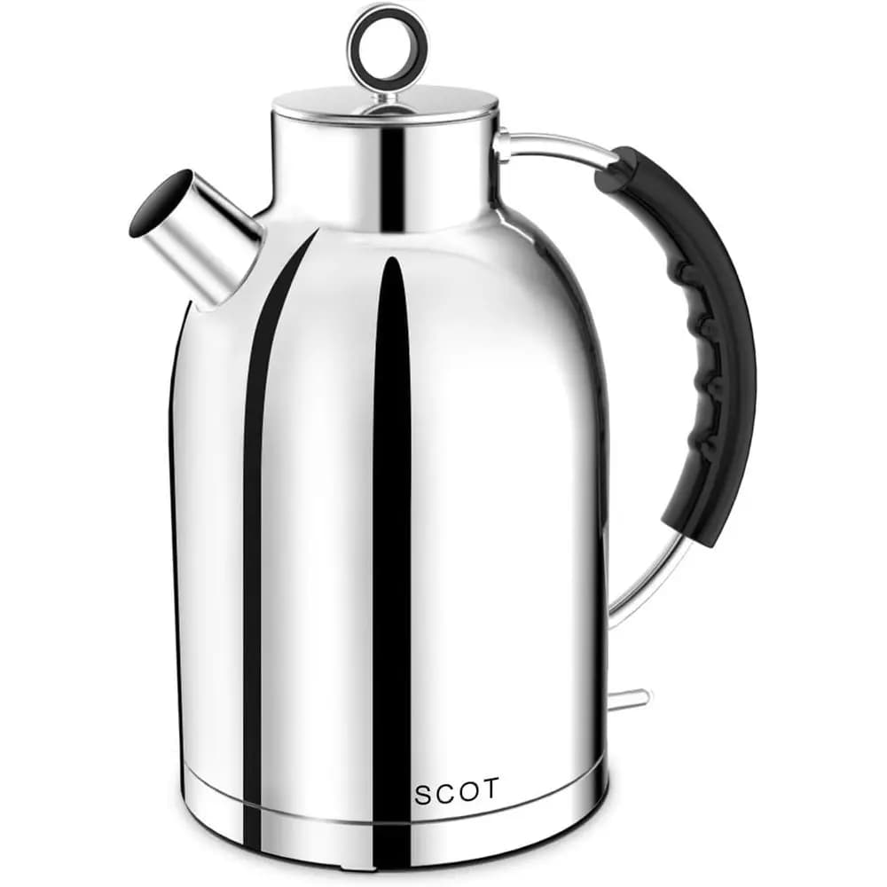 Electric kettle, 1.5 liters stainless steel, 1500 W, automatic shutdown and protection against dry boiling
