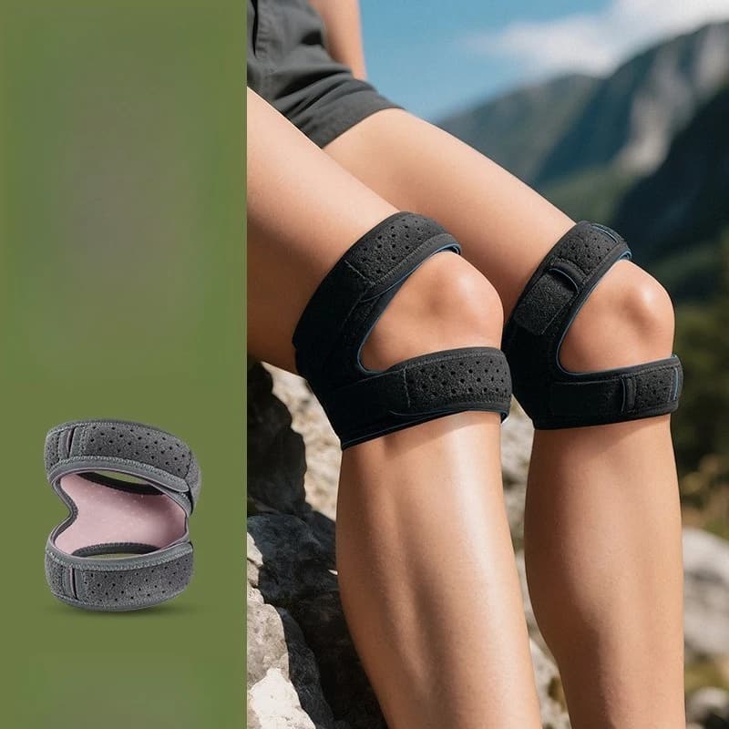 Silicone Shock Absorbing Knee Support Compression Patella Brace Meniscus Protector For Running Jump Rope Hiking Outdoor Sports